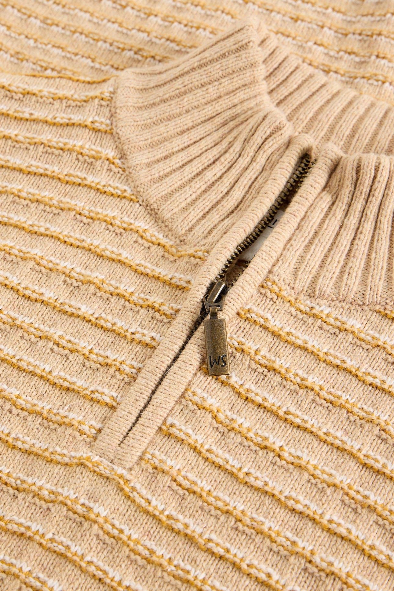 TEXTURED STRIPE FUNNEL LIGHT TAN 4