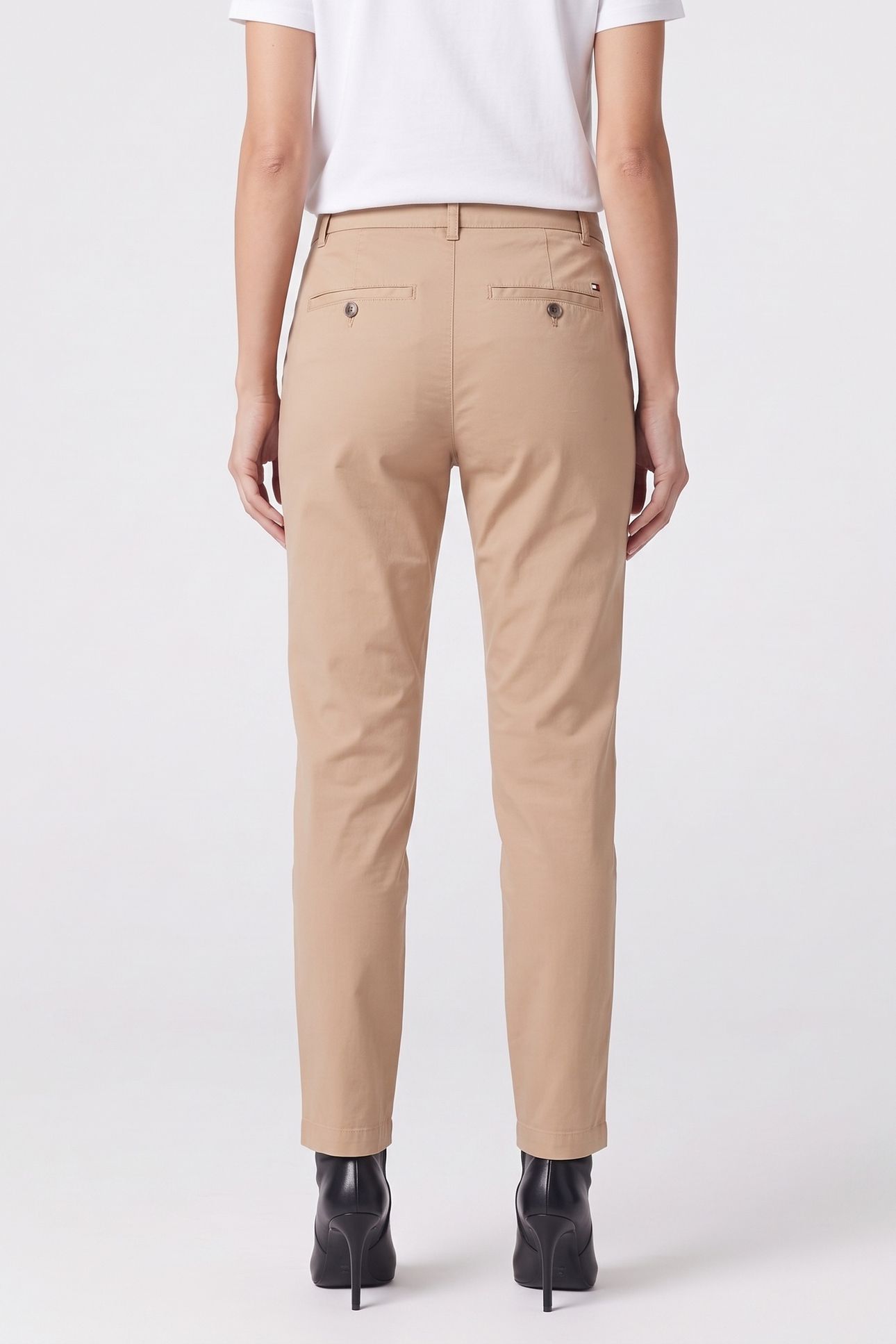 COTTON SLIM STRAIGHT BEIGE 2