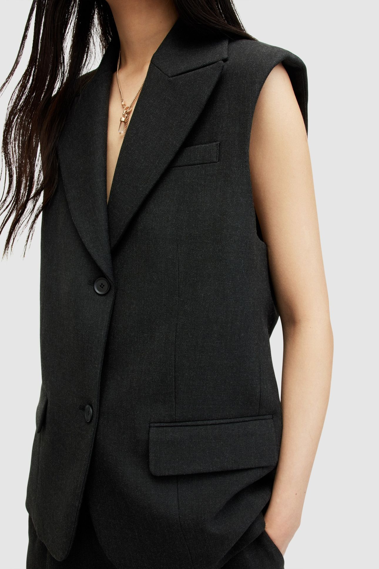 SAMMEY WAISTCOAT CHARCOAL GREY 7