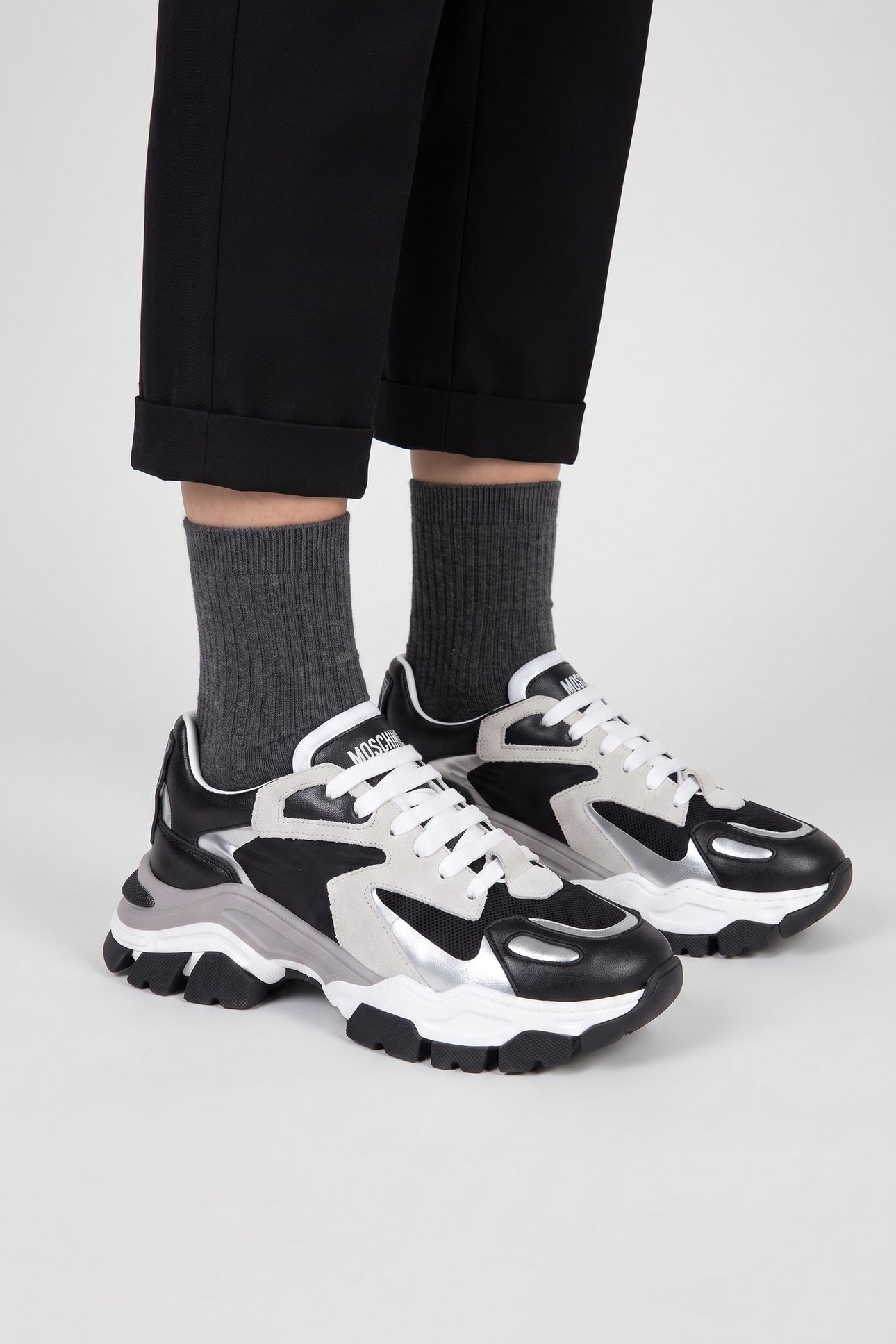 CALFSKIN SNEAKERS BLACK 3