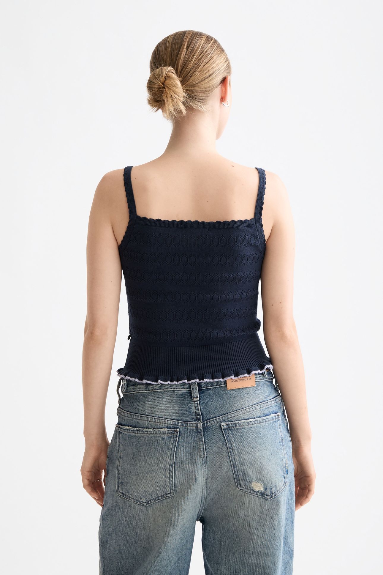 POINTELLE KNITTED TANK SKY CAPTAIN 2