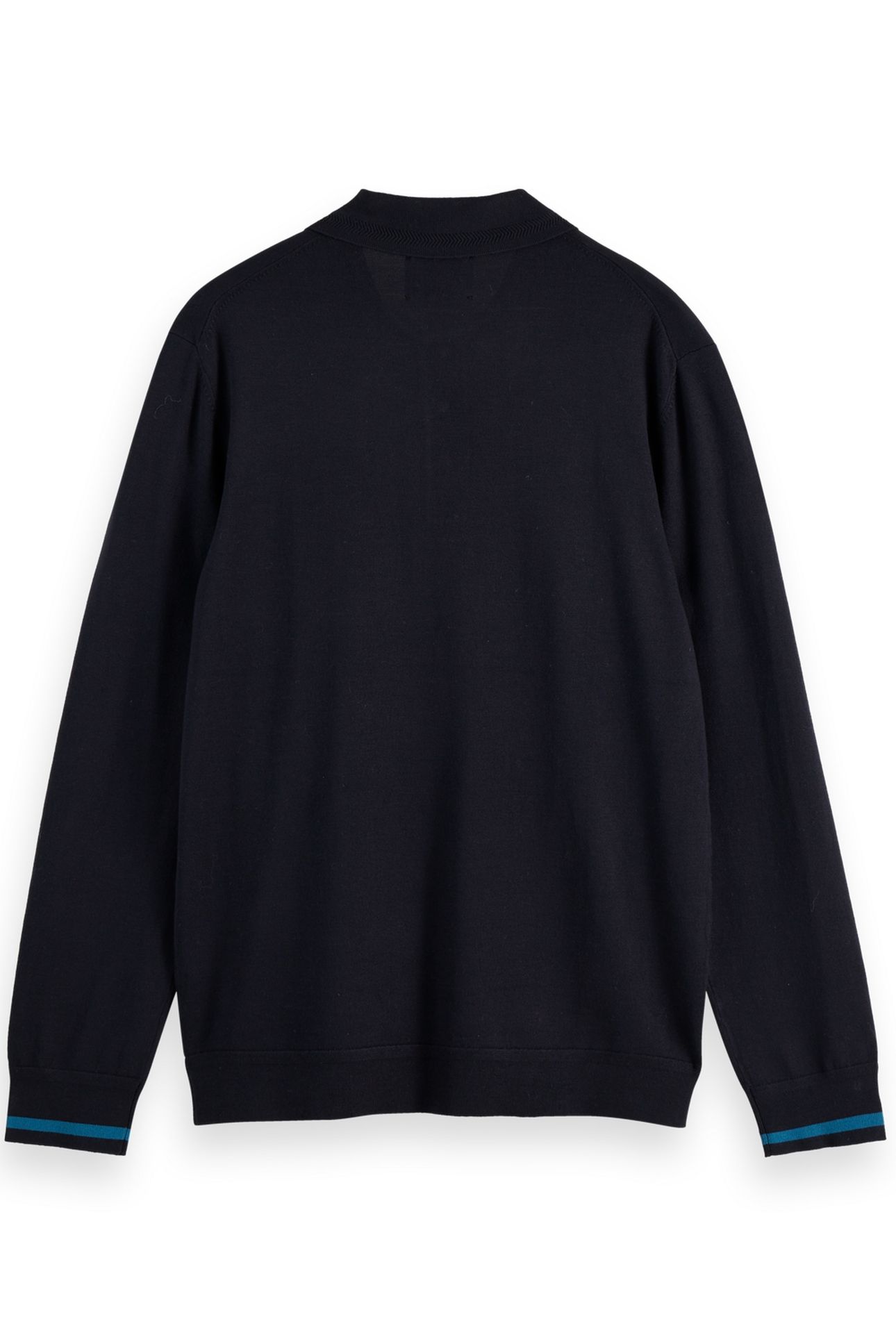 ECOVERO BLEND KNITTED LONG SLEEVE POLO ANTHRACITE 4