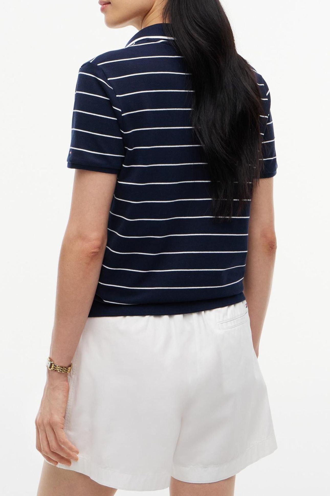 LYOCELL HENLEY SS FINE DARK NIGHT NAVY/WHITE 2