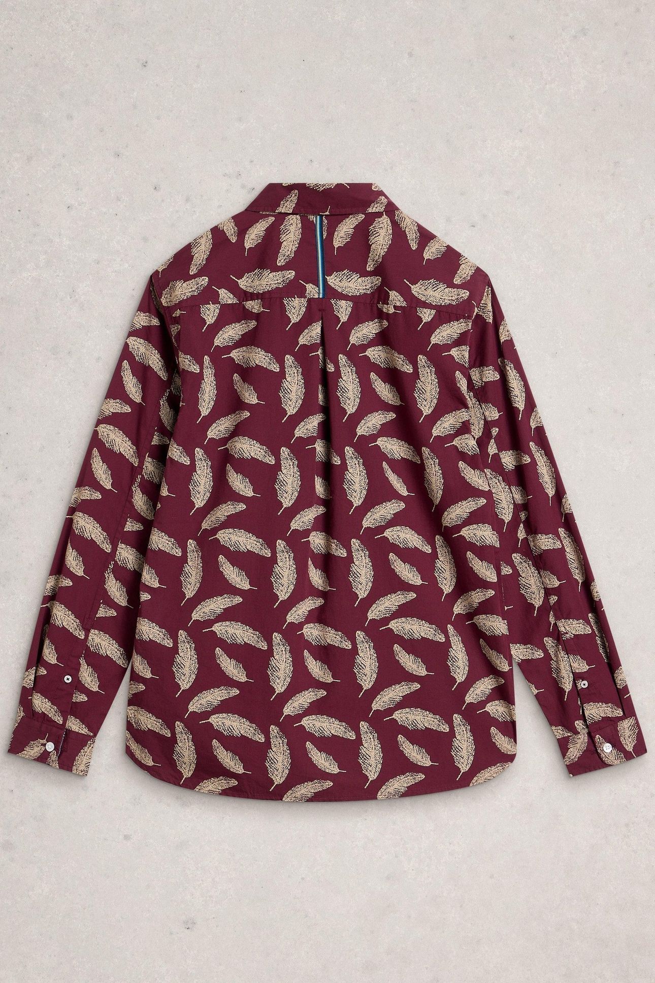 FEATHER PRINTED SHIRT RED PRINT 2