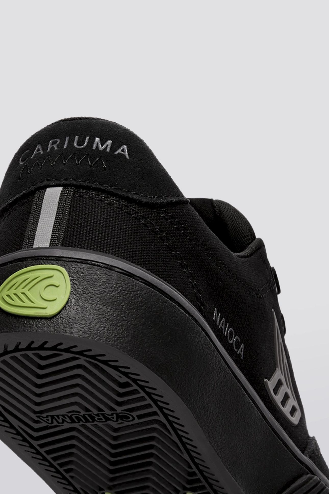 NAIOCA PRO SUEDE AND CANVAS STRIPE ALL BLACK 4