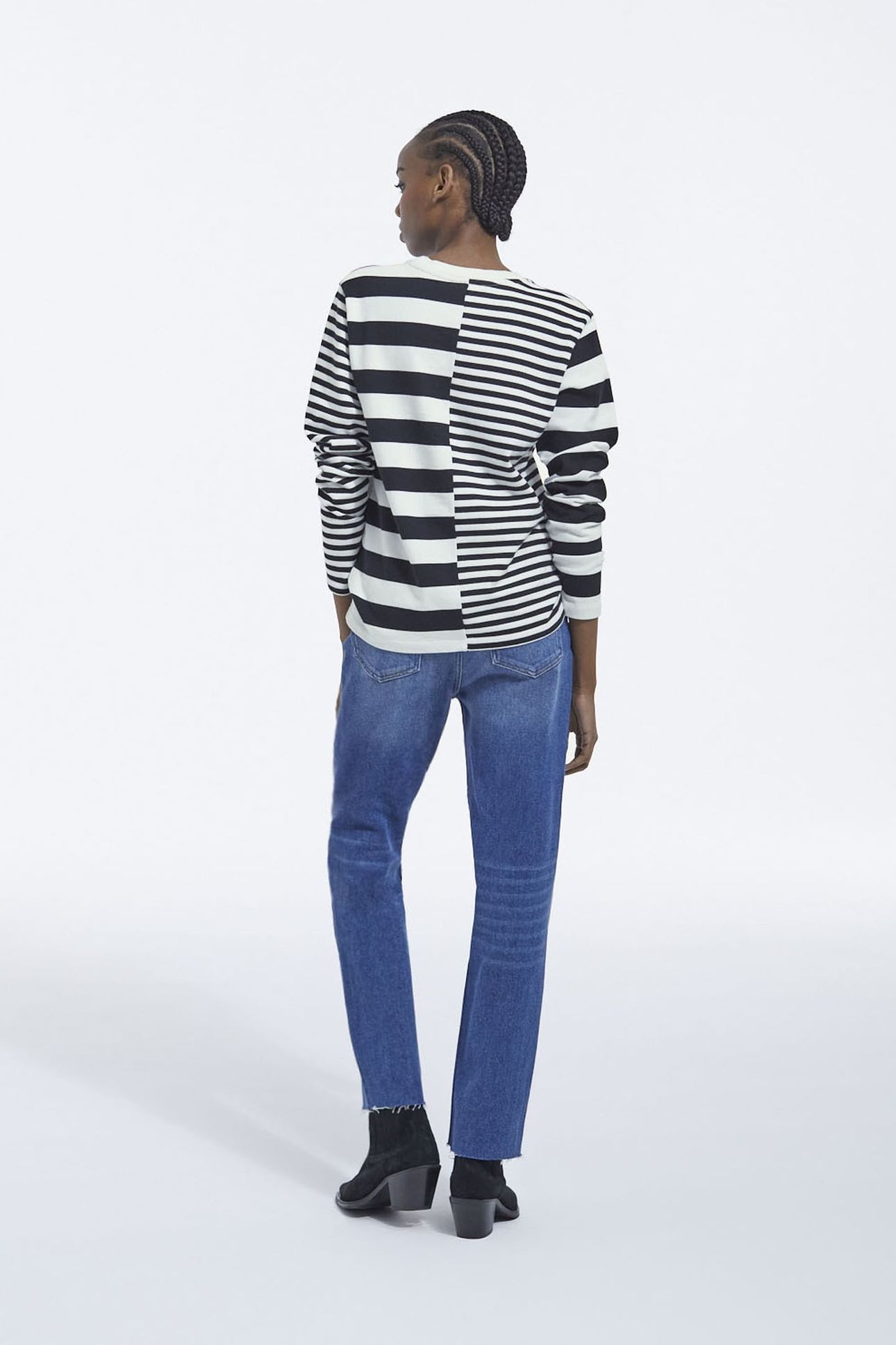 STRAIGHT-LEG DENIM PANTS WITH 5 POCKETS BLUE WASHED 4