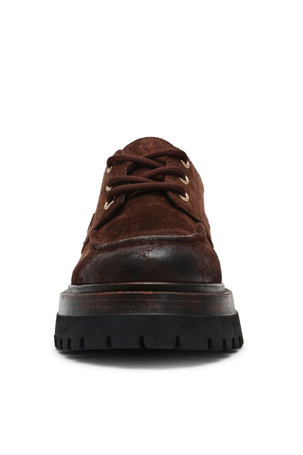 DETROIT FLAT SHOES BROWN SUEDE 4