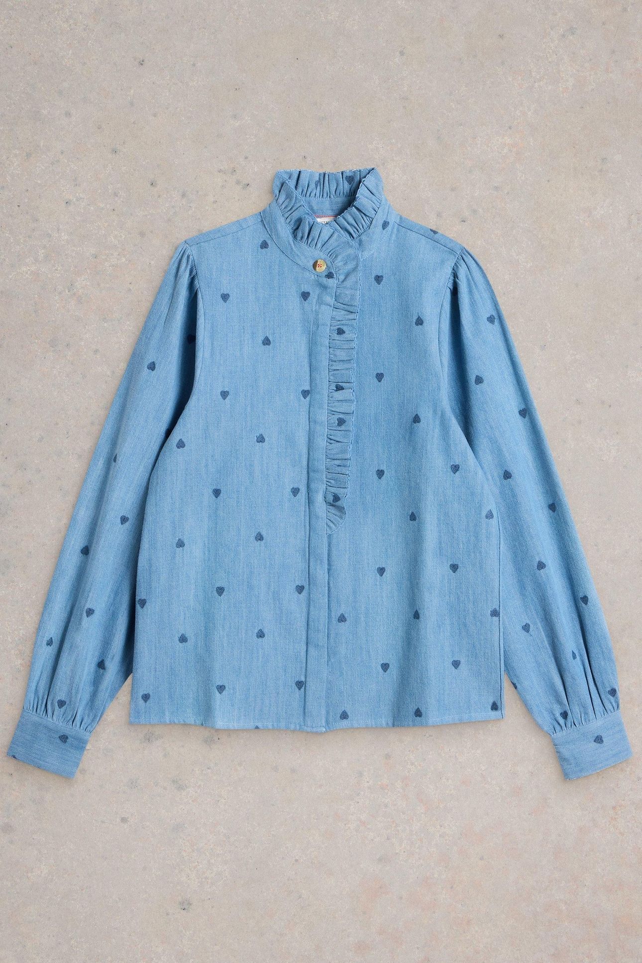 PAULINE EMBROIDERED TOP DENIM MULTI 4