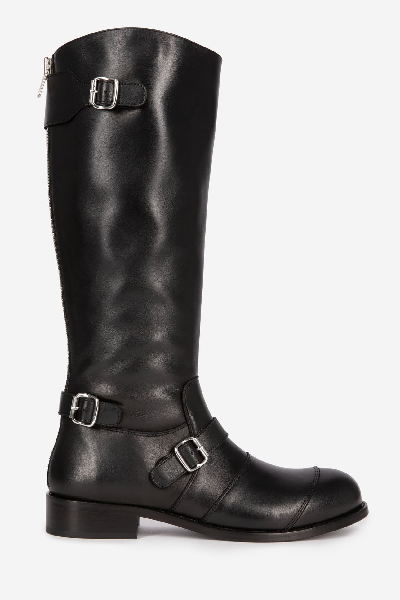 LEATHER BOOTS WITH BUCKLES BLACK 1