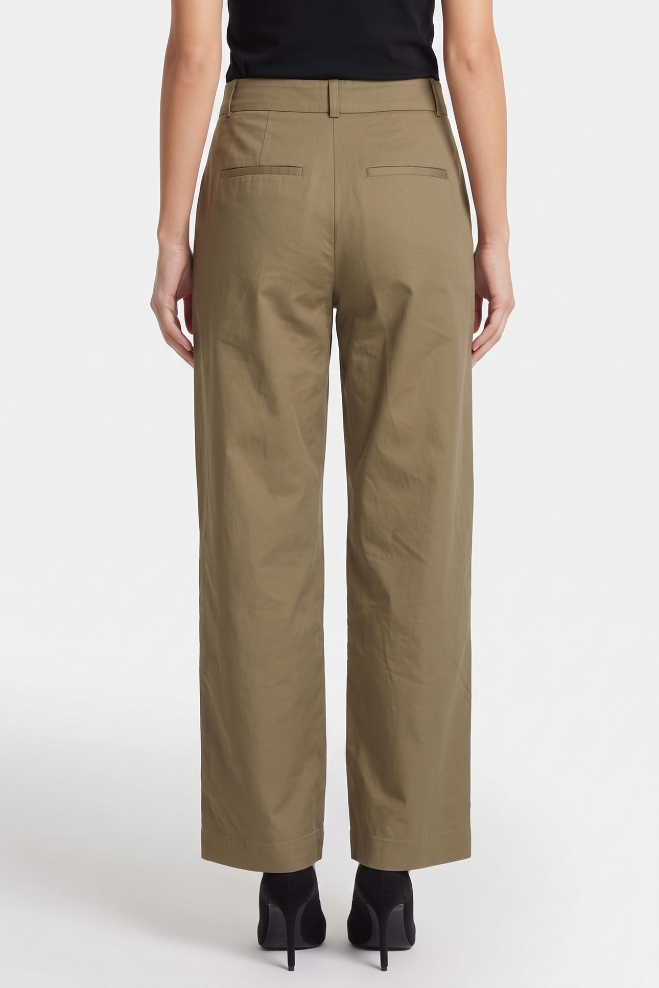 EEVA COTTON TWILL TROUSERS KHAKI 2