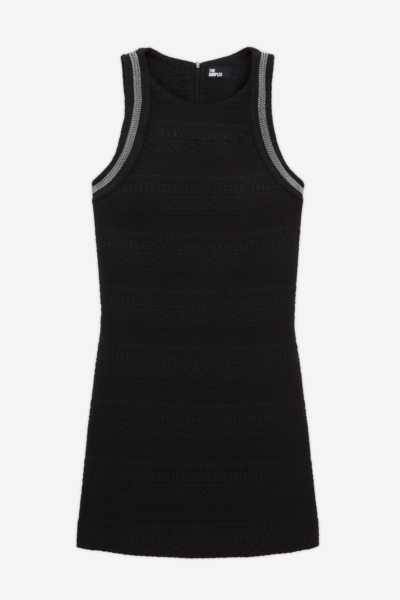 SLEEVELESS DRESS WITH CHAINS BLACK 5