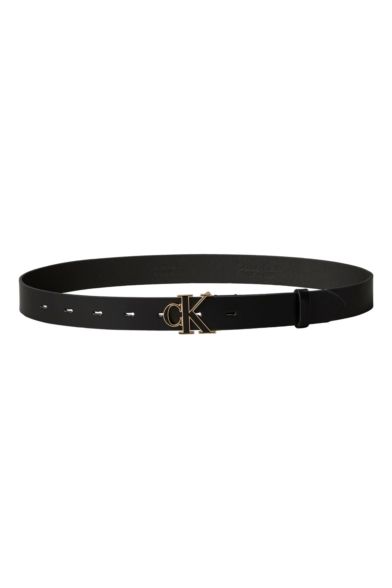 ROUND BUCKLE 30MM BELT BLACK/ANTIQUE LIGHT GOLD 2