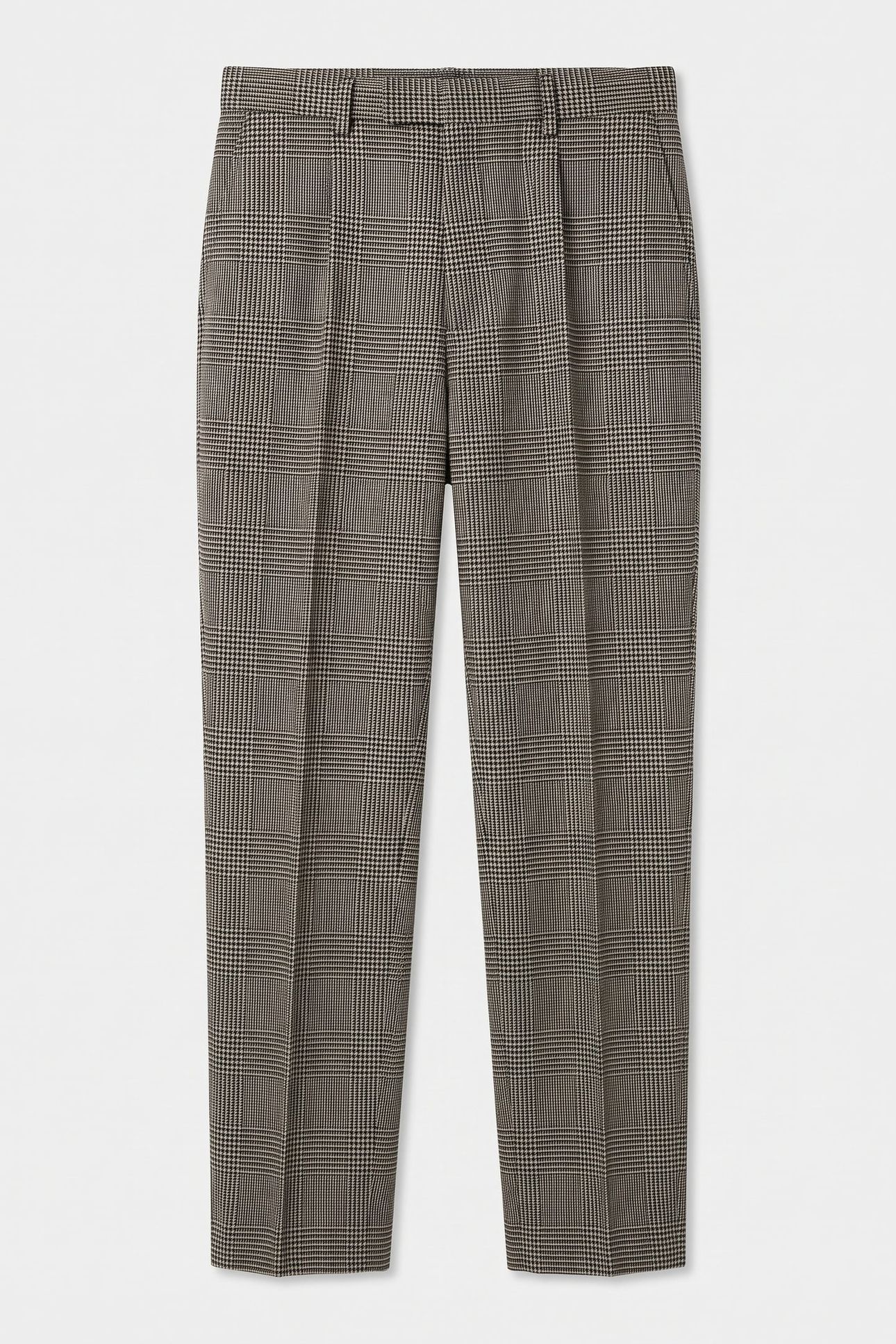 NEW SHAPE SUIT TROUSERS WITH STRAPS BLACK WHITE 3