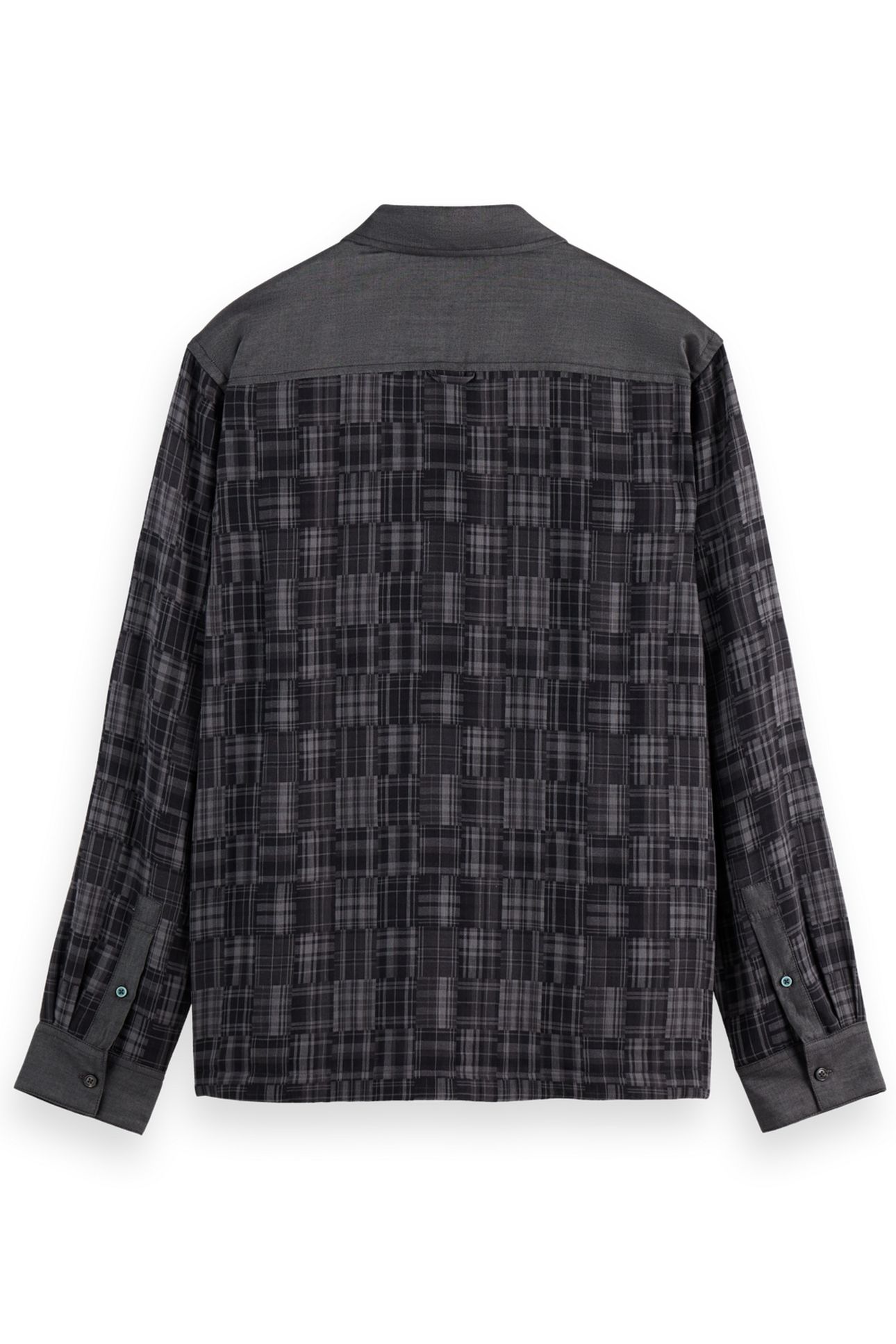 PATCHWORK FLANNEL RELAXED-FIT SHIRT METEORITE PATCHWORK CHEC 4