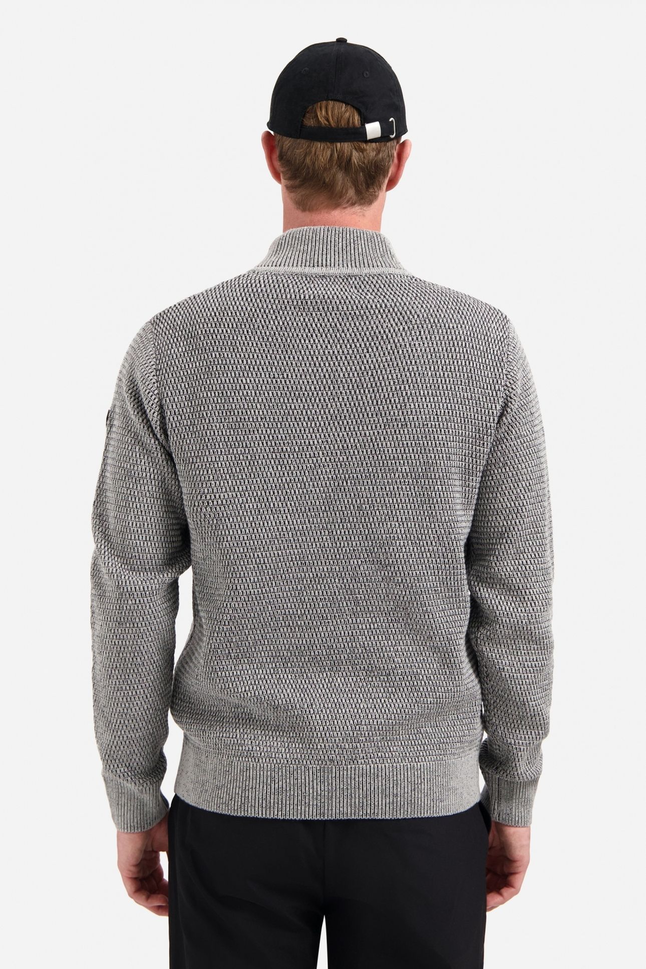 PULLOVER HALF ZIPPER 2 COLOURED MELANGE GREY MELANGE 4