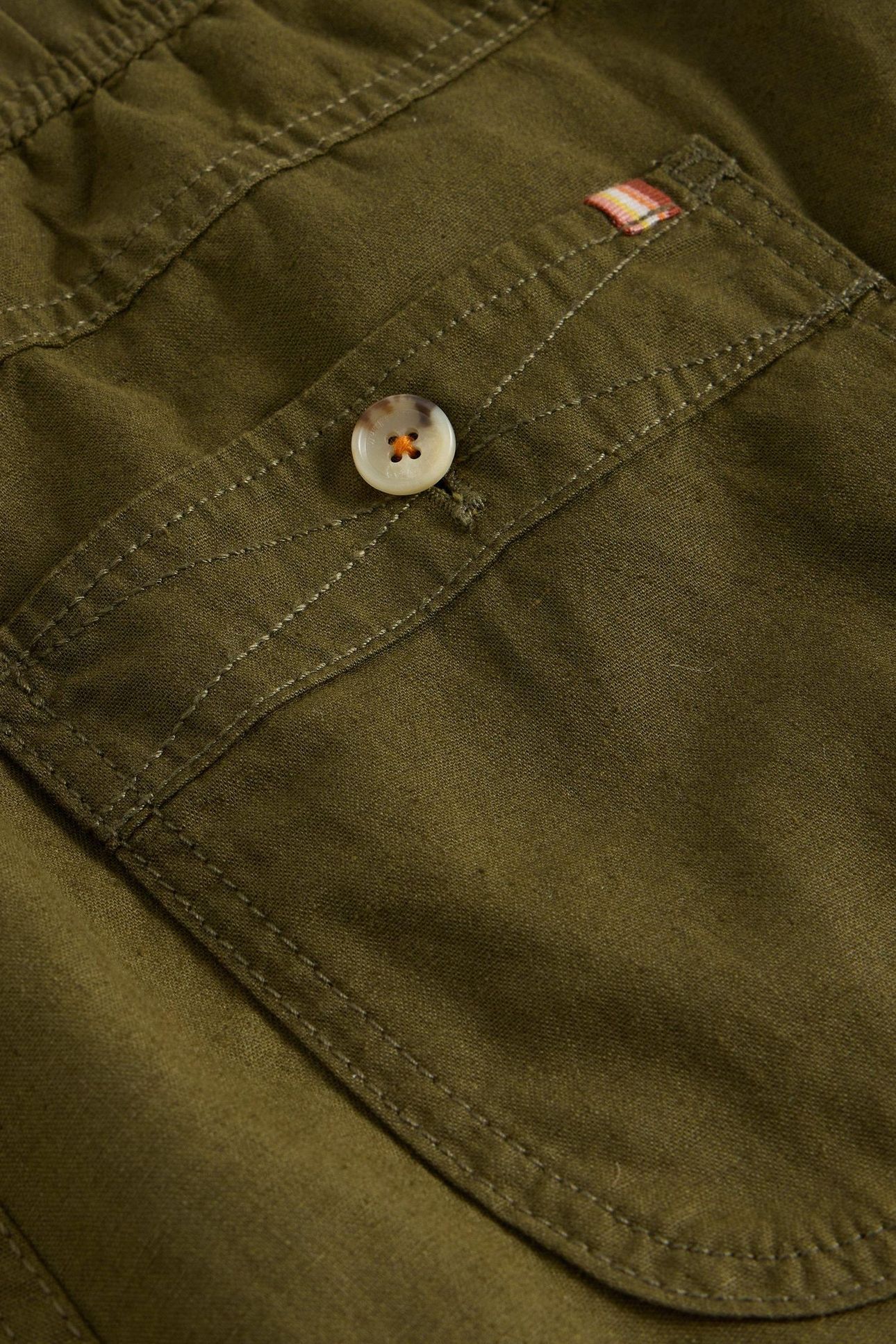 DRAWSTRING LINEN BLEND TROUSER KHAKI GREEN 4