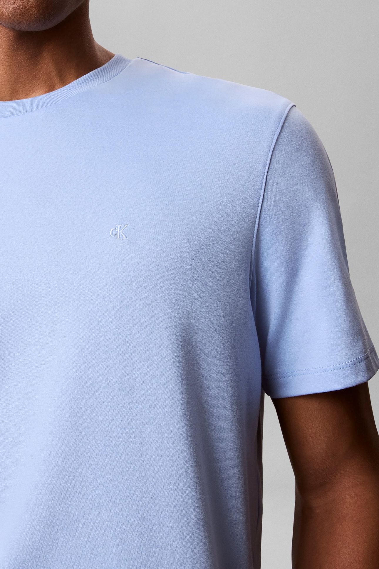 SS SUPIMA CHEST EMBROIDERY TEE PLACID BLUE 5