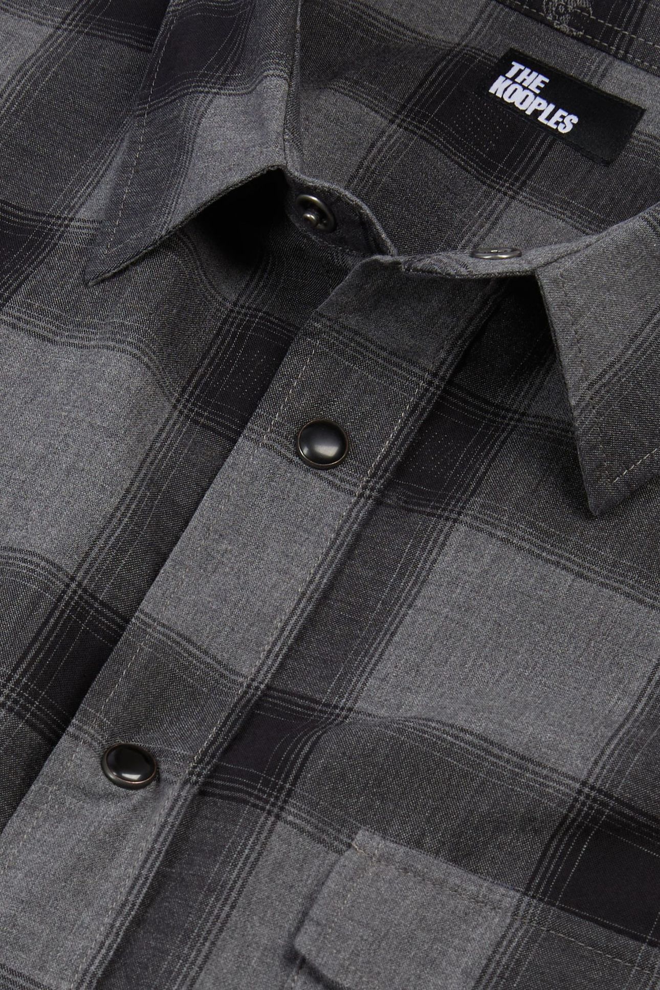 LONG-SLEEVED CHECKED SHIRT BLACK GREY 5