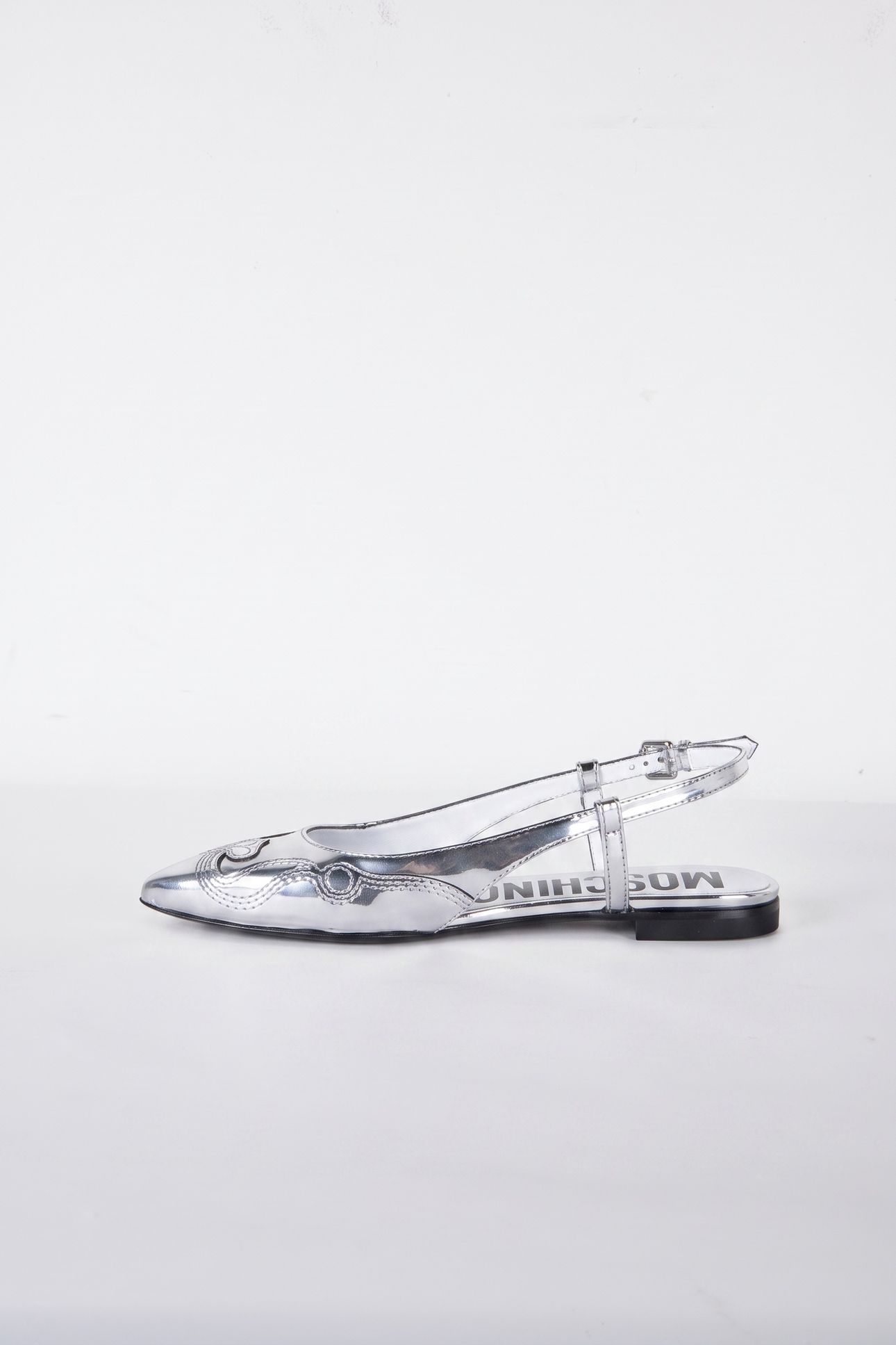 GOATSKIN BALLERINA SILVER 2