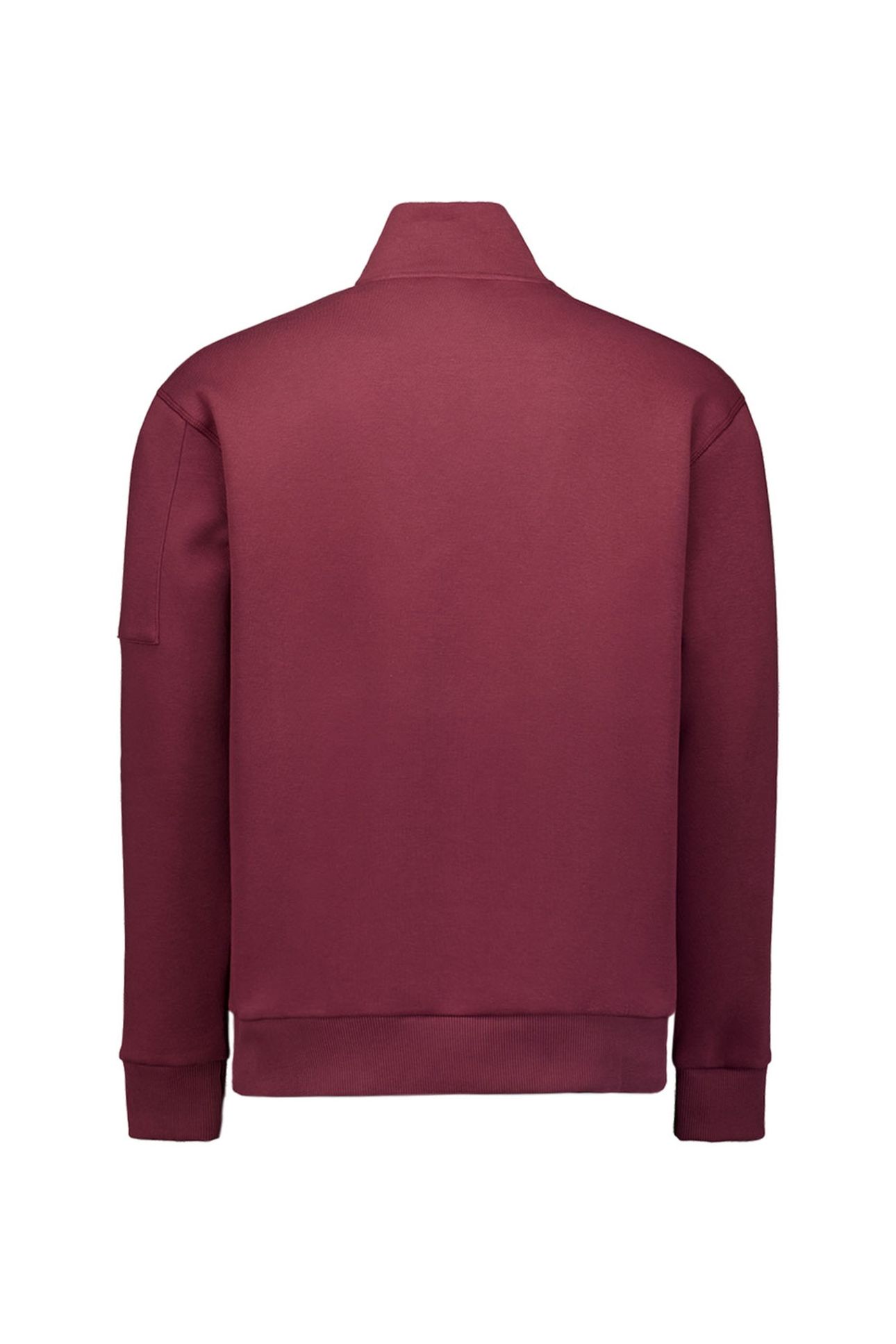 SWEATER HALF ZIP BRUSHED DARK WINE 4