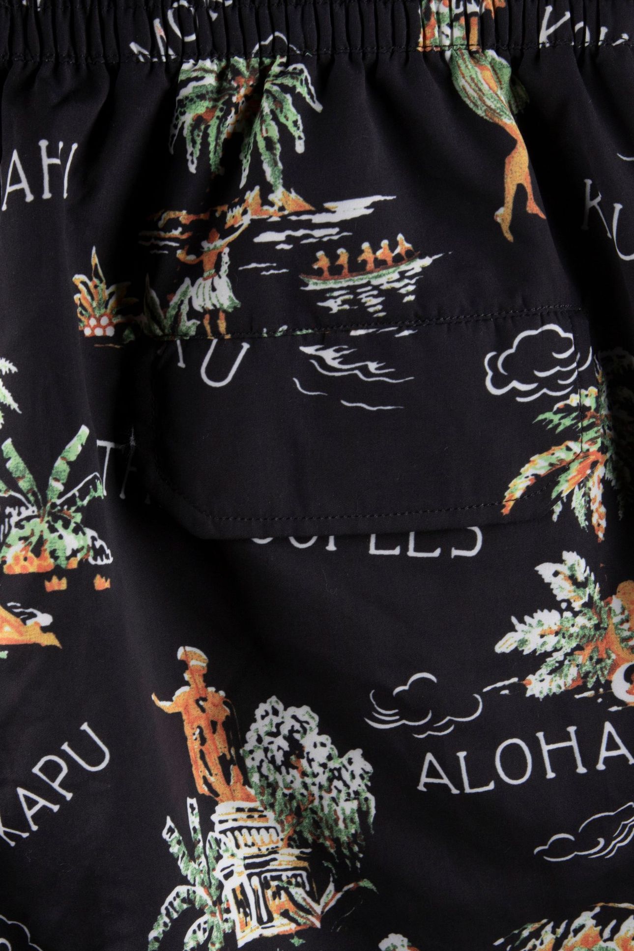 ALOHA PRINT SWIMSUIT BLACK 5
