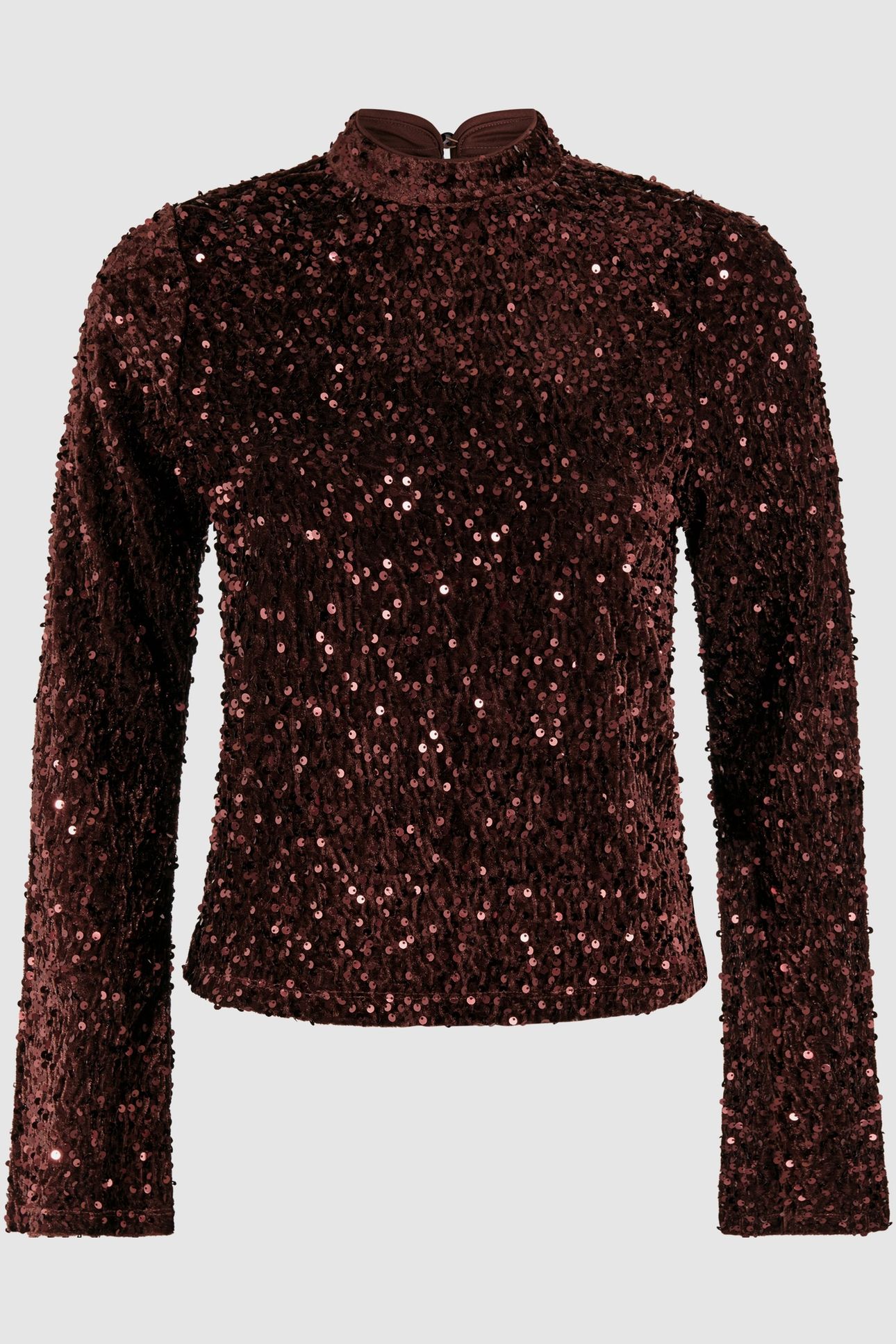 LA-SBCLEO FLARE SLEEVE TOP BROWN 4