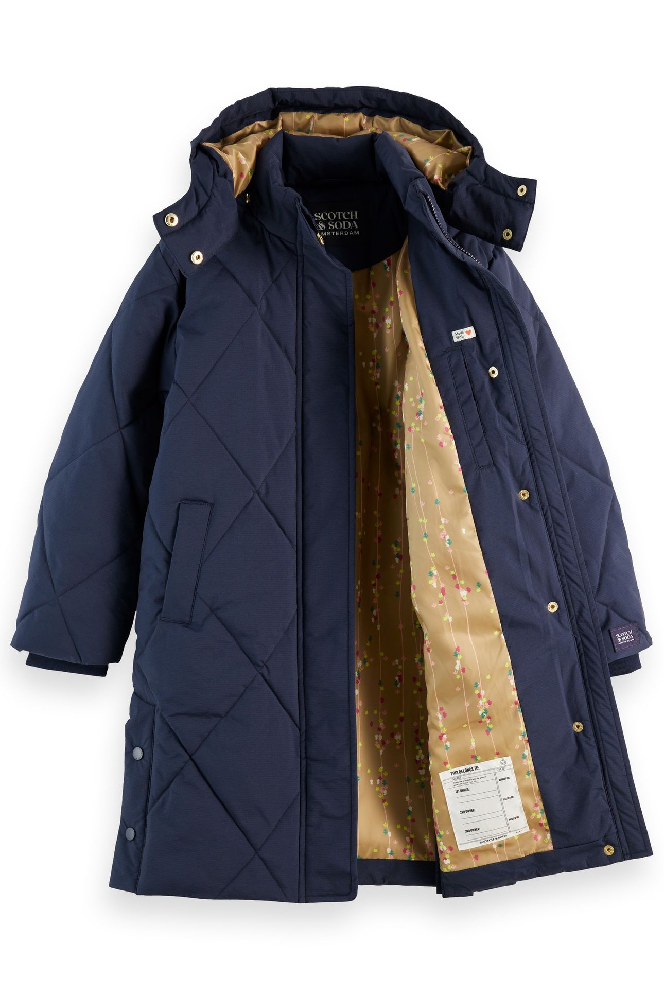 GIRLS LONGER-LENGTH PUFFER JACKET SKY CAPTAIN 2