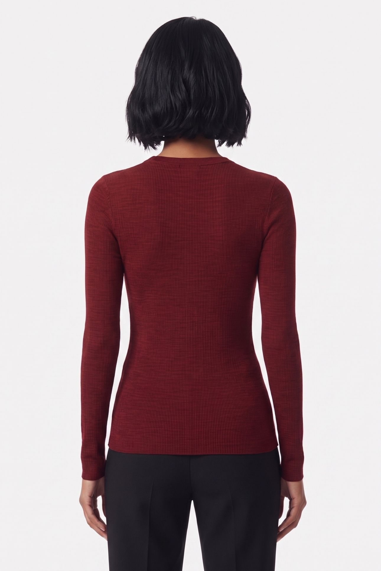 ODDRUN WOOL RIB LS RED 2