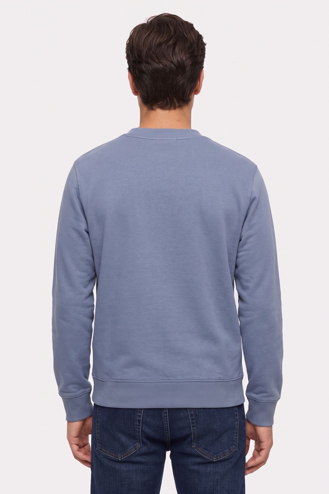 LONG SLEEVE CLASSIC 350GSM TERRY MONOGRAM DUSTY SAILOR BLUE 2