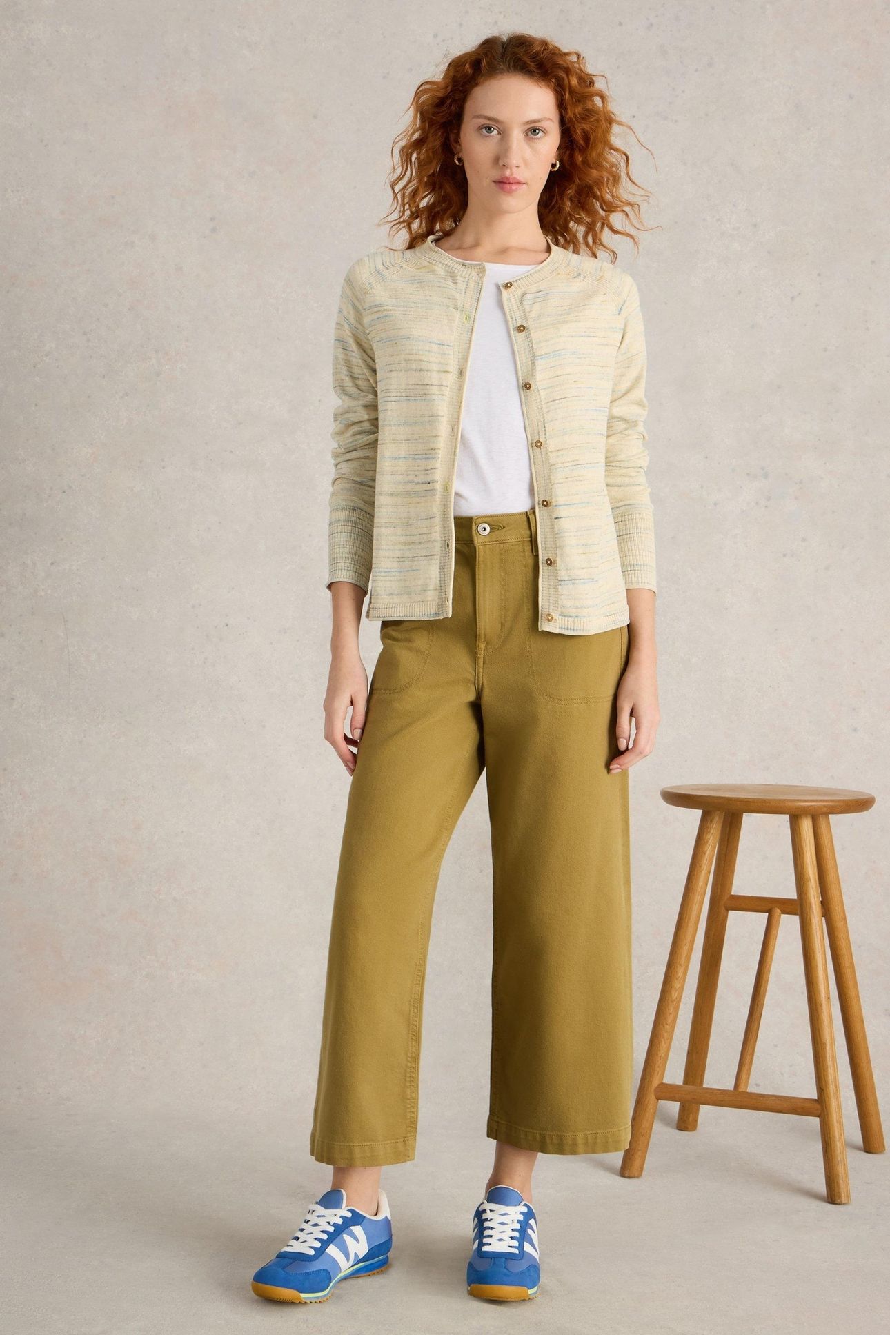 LULU SPACEDYE CARDI NATURAL MULTI 1