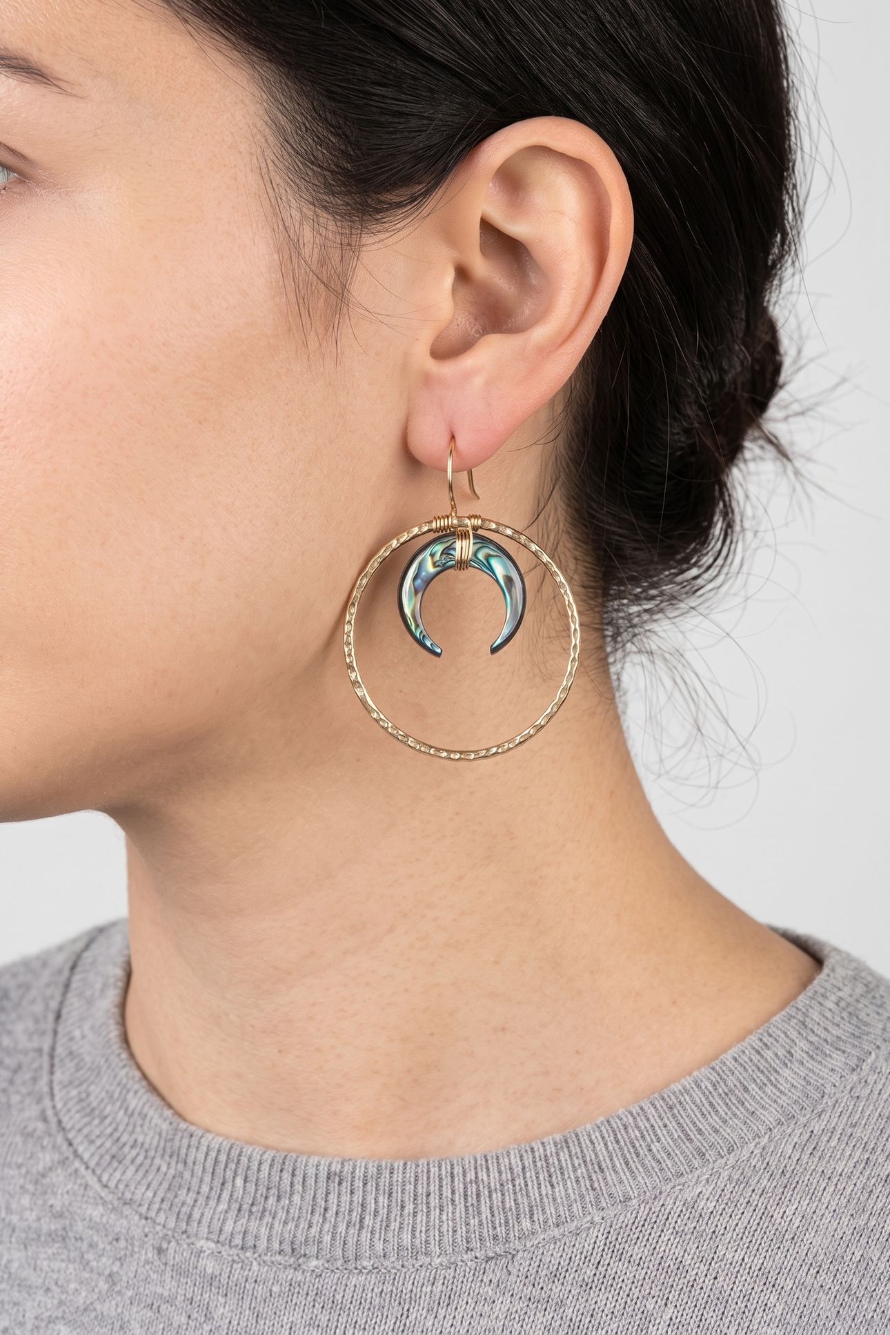 PAUA OHRRINGE GOLD 1