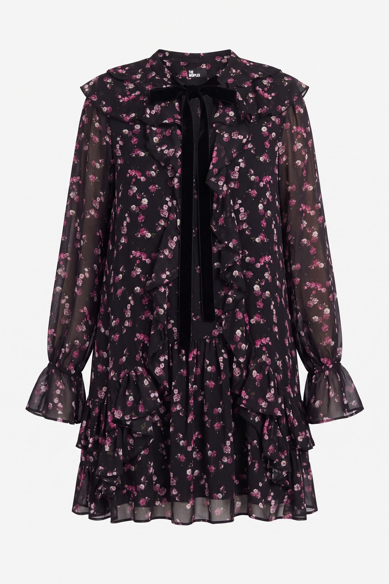 SHORT DRESS WITH LONG SLEEVES BLACK 3