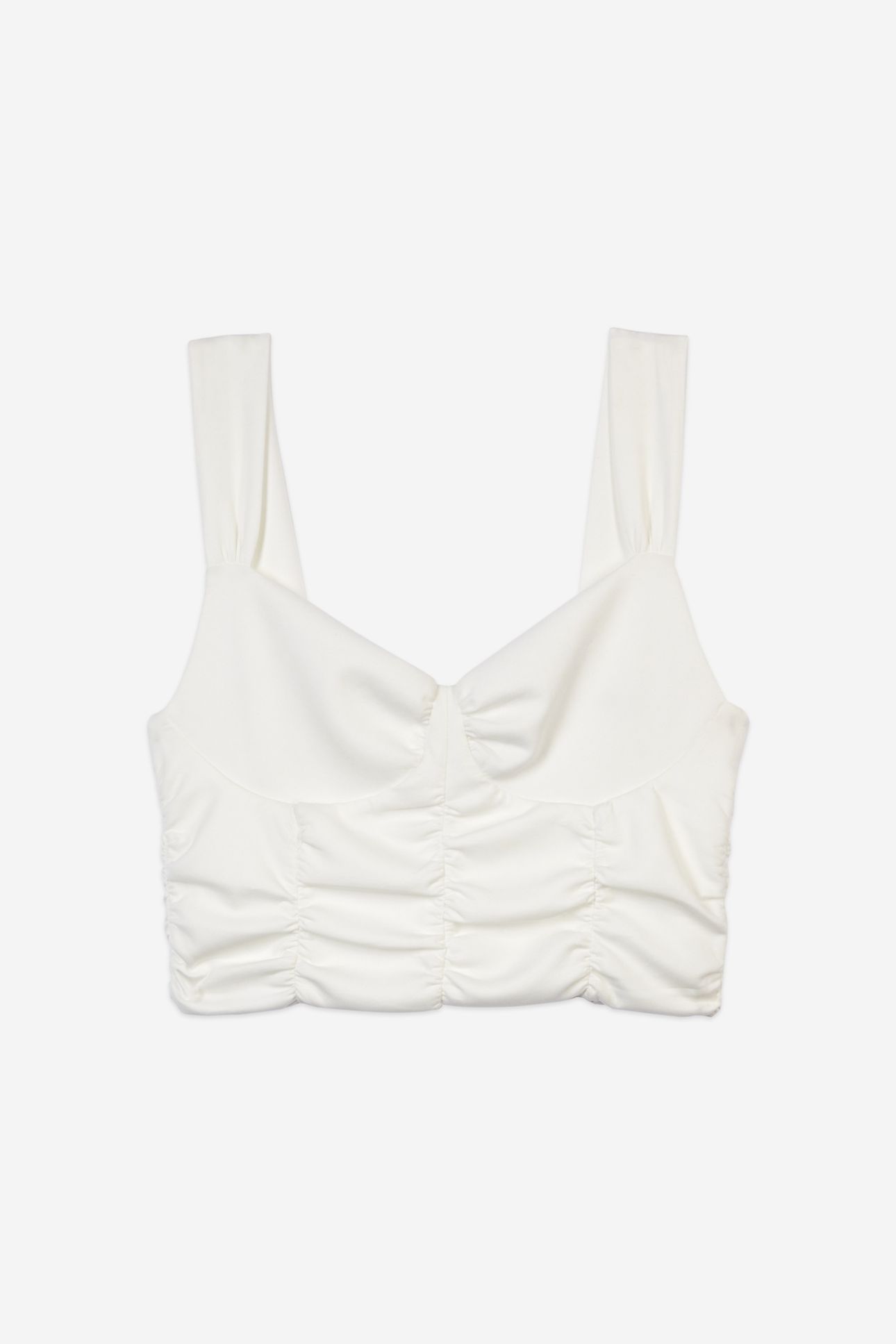 TOP WITH BALCONY AND ZIPPERED STRAP ECRU 5