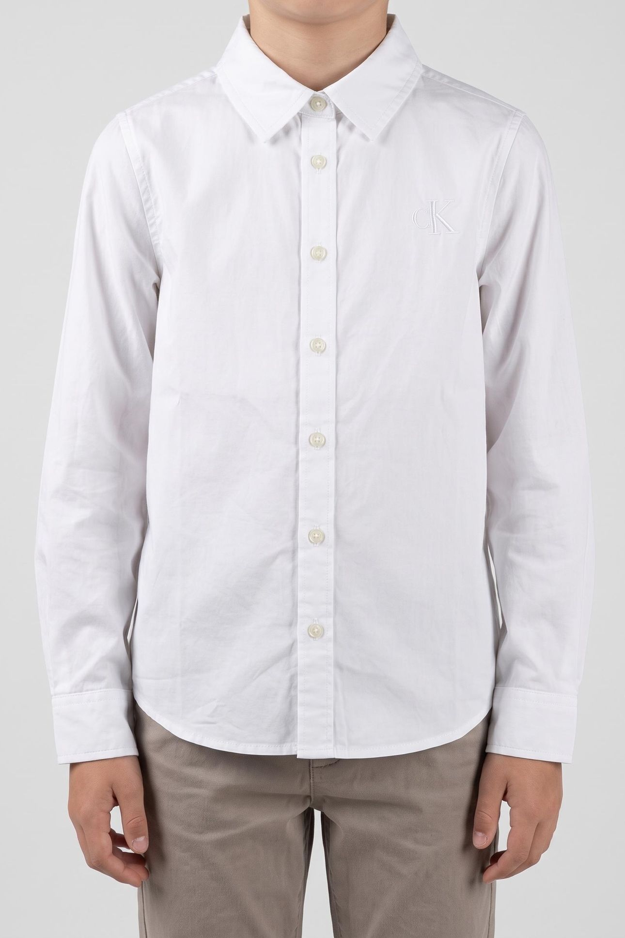 GIRLS REGULAR TAILORED SHIRT LONG SLEEVE BRIGHT WHITE 1