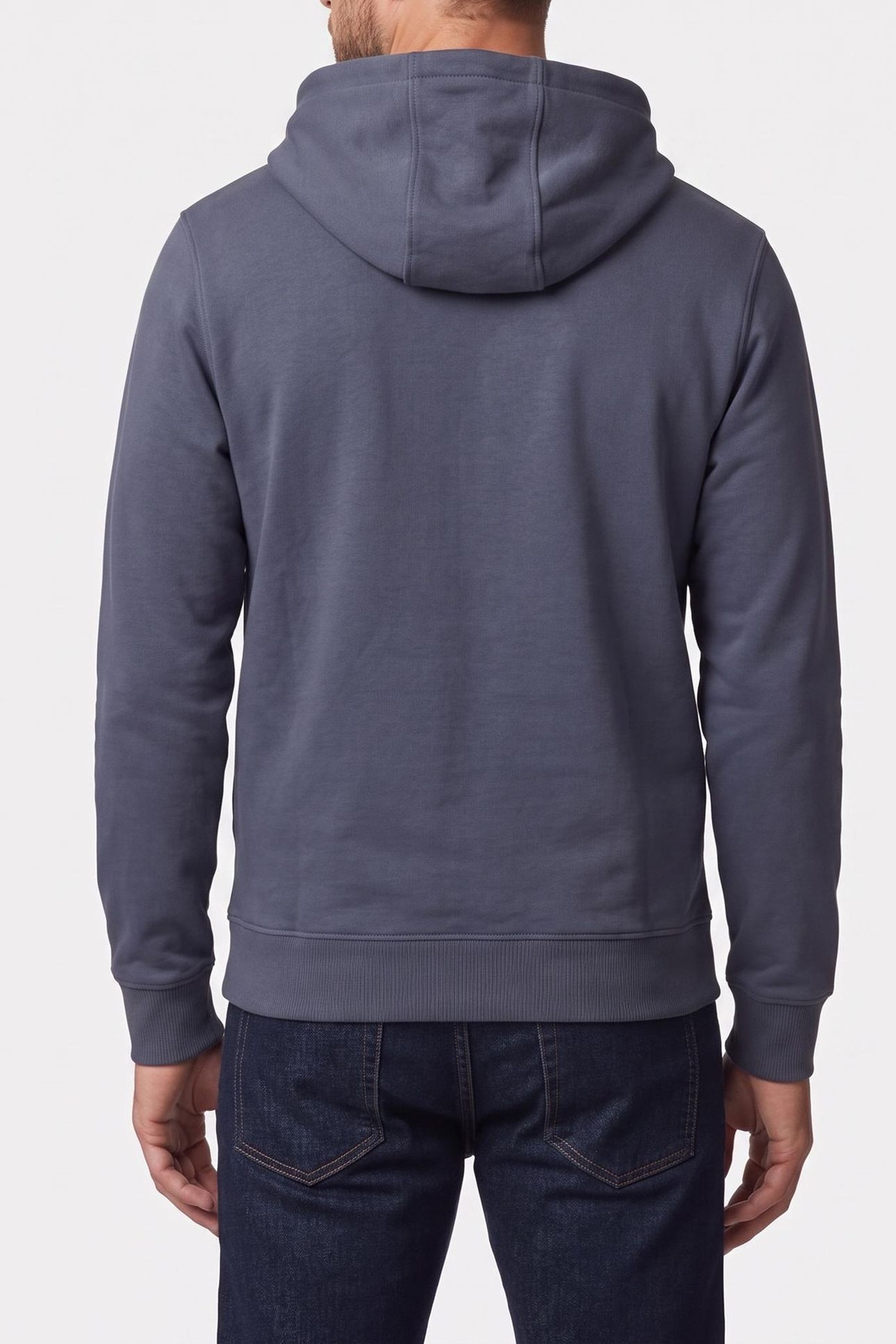 CLASSIC LONG SLEEVE 350GSM TERRY WOVEN LABEL BLUE NOMAD 2