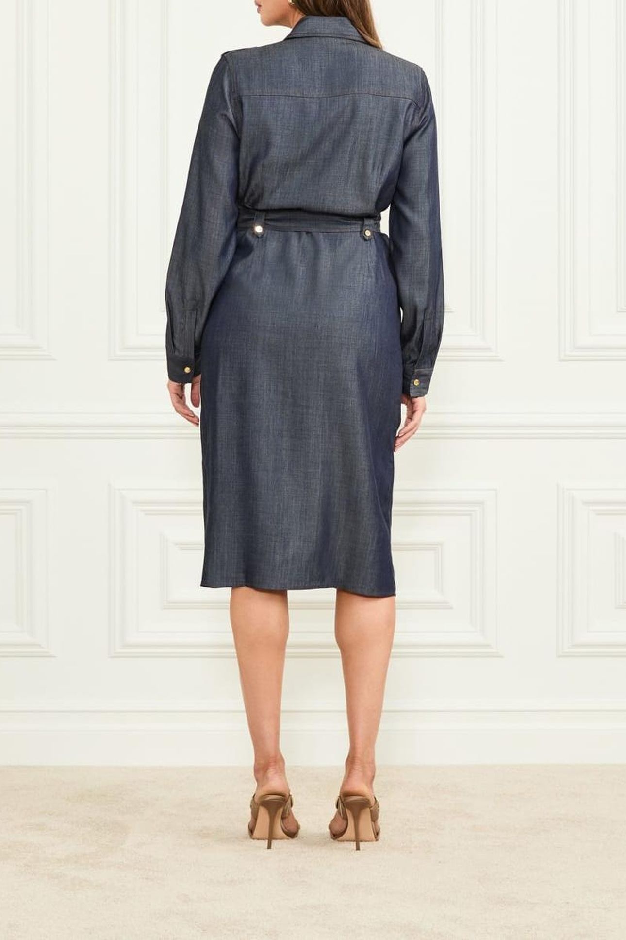 CARLA SAFARI LS DRES DARK BLUE 4