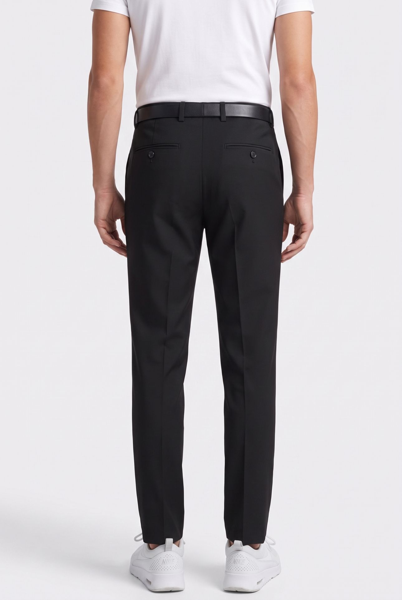 ELDAR HOPSACK SUIT TROUSER BLACK 2