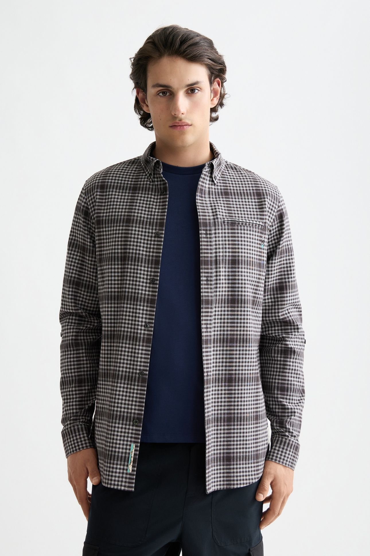 SHADOW-CHECK DOUBLE-FACED SHIRT BLACK SHADOW CHECK 2