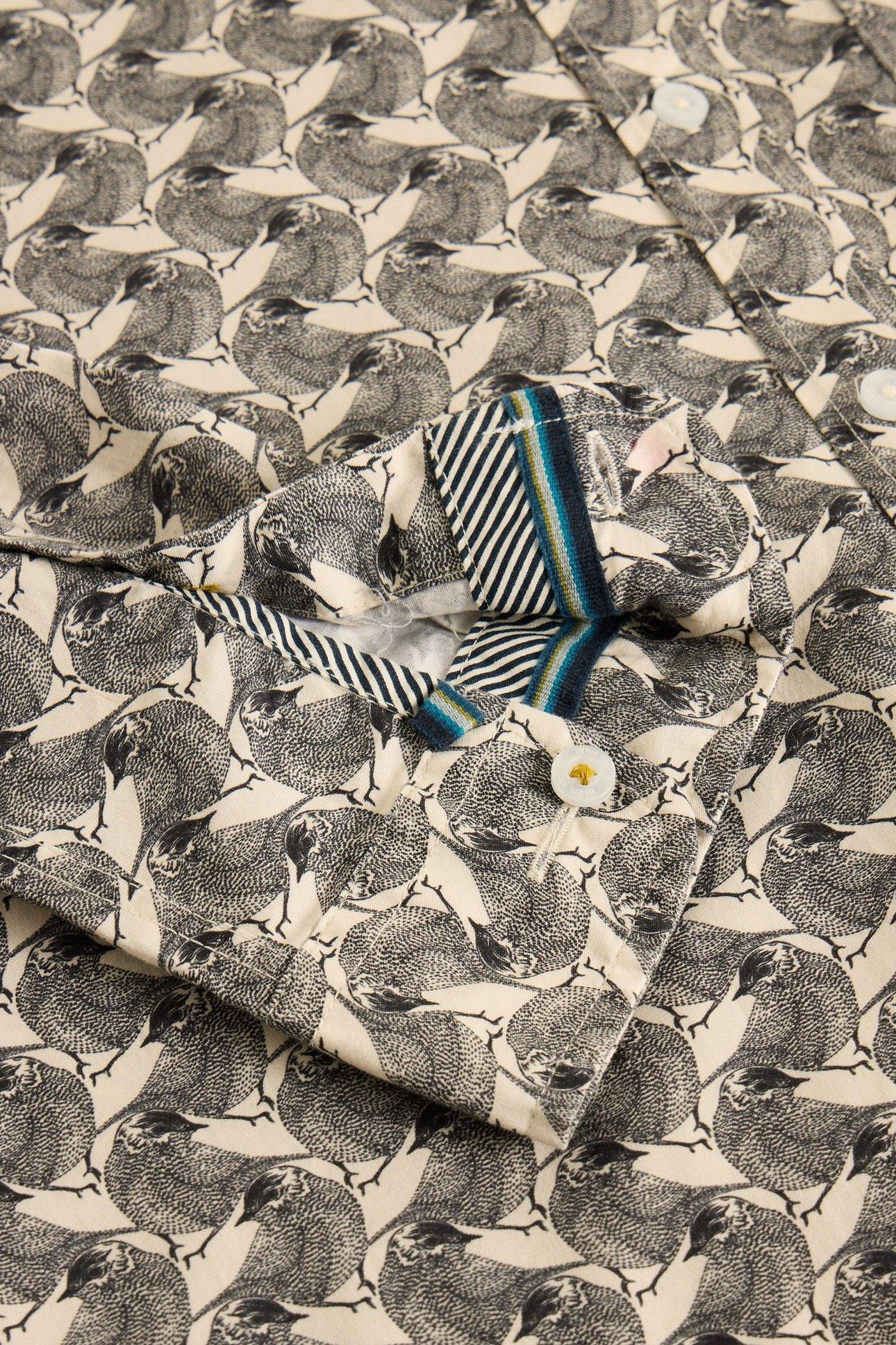 BIRD PRINTED SHIRT WHITE PRINT 4