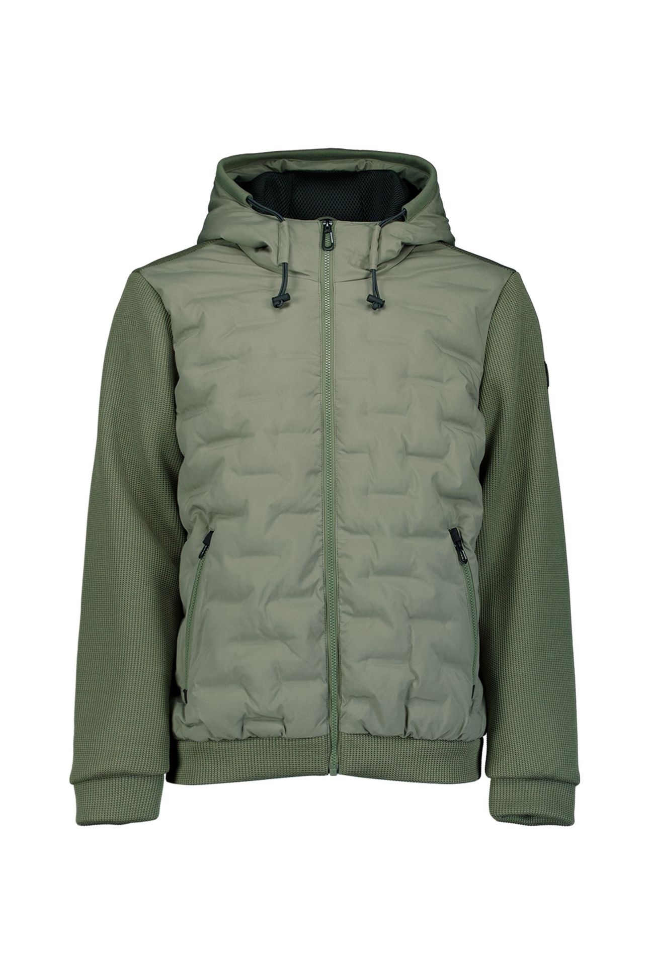 JACKET SHORT FIT SEALED HOODED KNITTED MIX STEEL 4