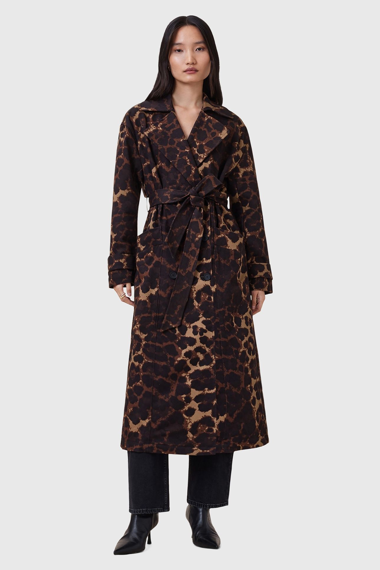 ABEL TRENCH LEOPARD BROWN 2