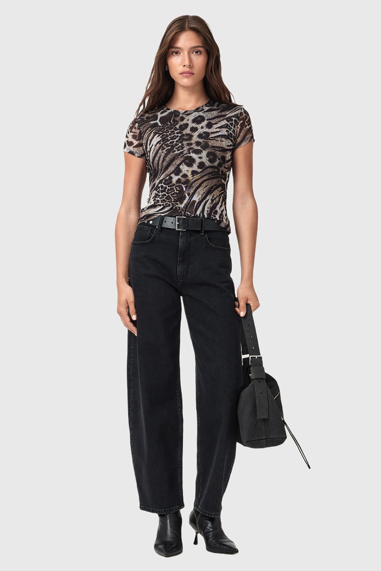 ELLIE MESH TEE TRIO TAUPE BROWN 2