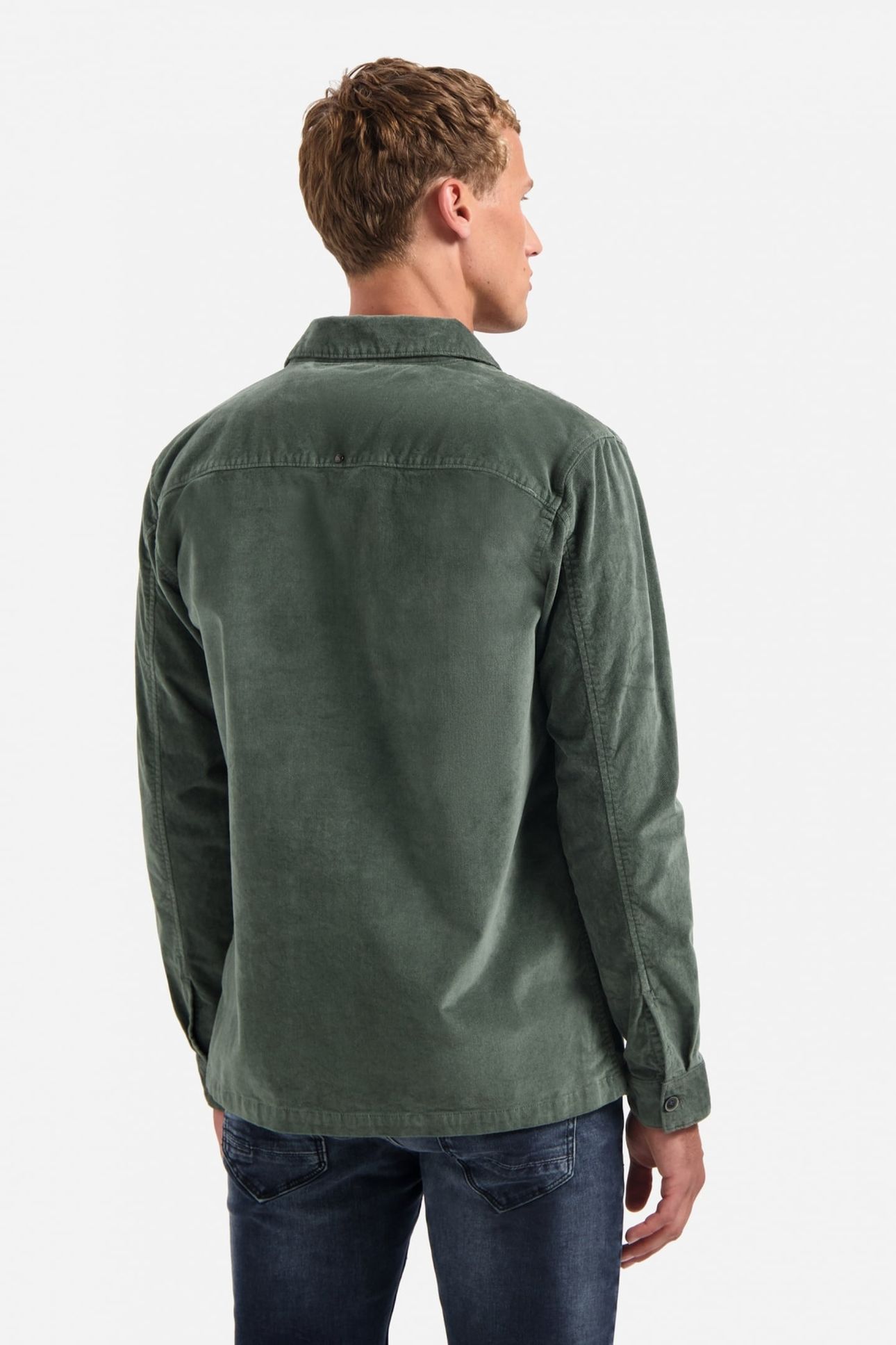 OVERSHIRT BUTTONS TWILL DARK GREEN 3