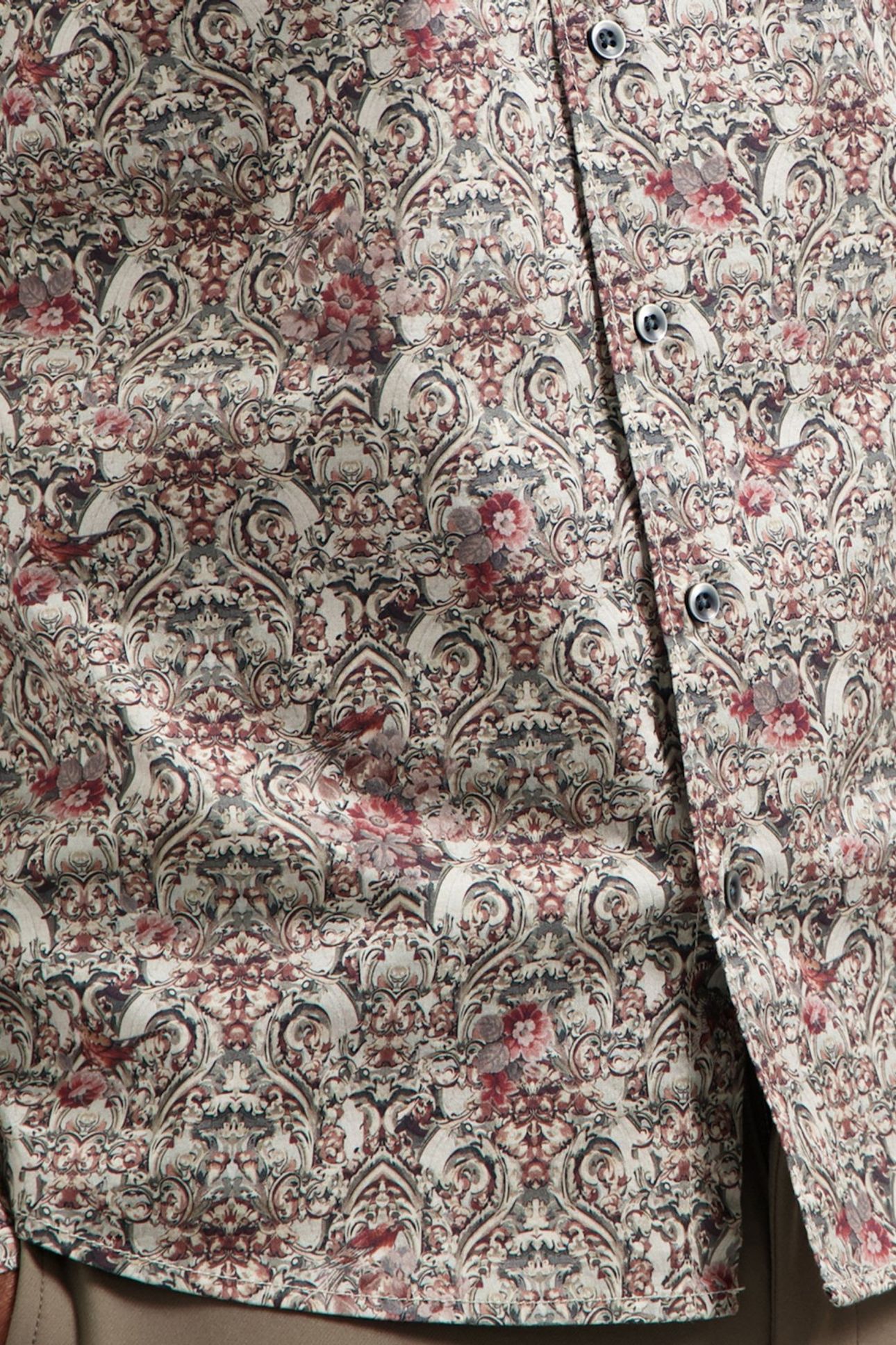 SHIRT STRETCH ALLOVER PRINTED DARK GREY 6
