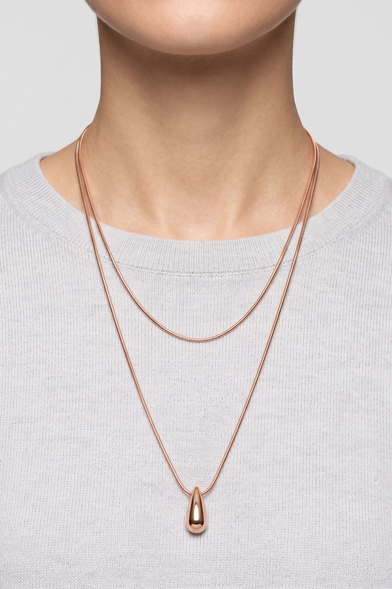 MAHINA CLUB DEWDROP SET ROSEGOLD 1