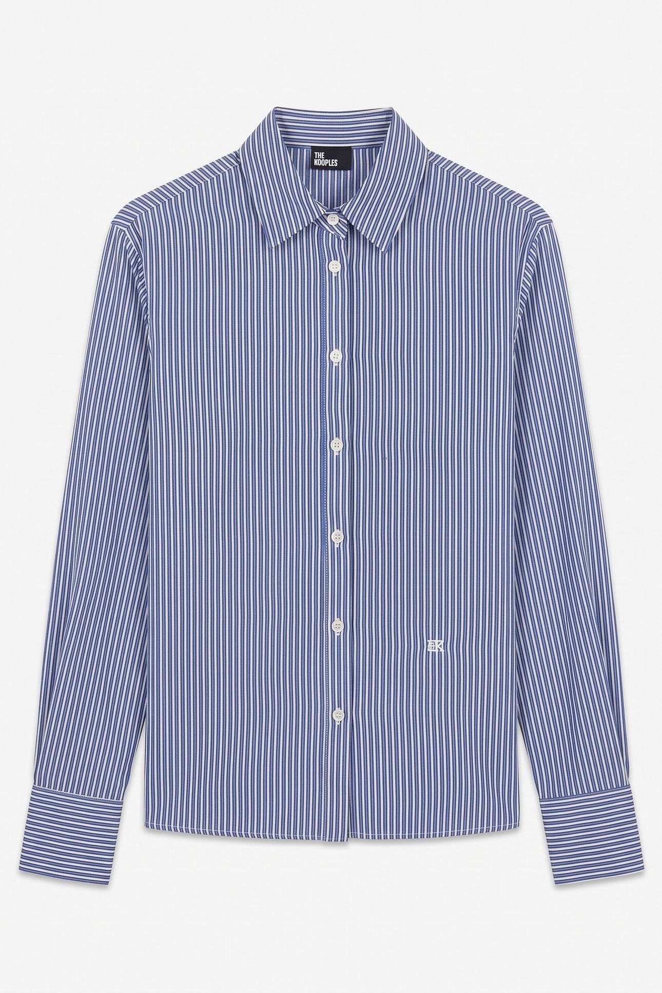 LONG-SLEEVED SHIRT WITH CLASSIC COLLAR BLUE WHITE 3
