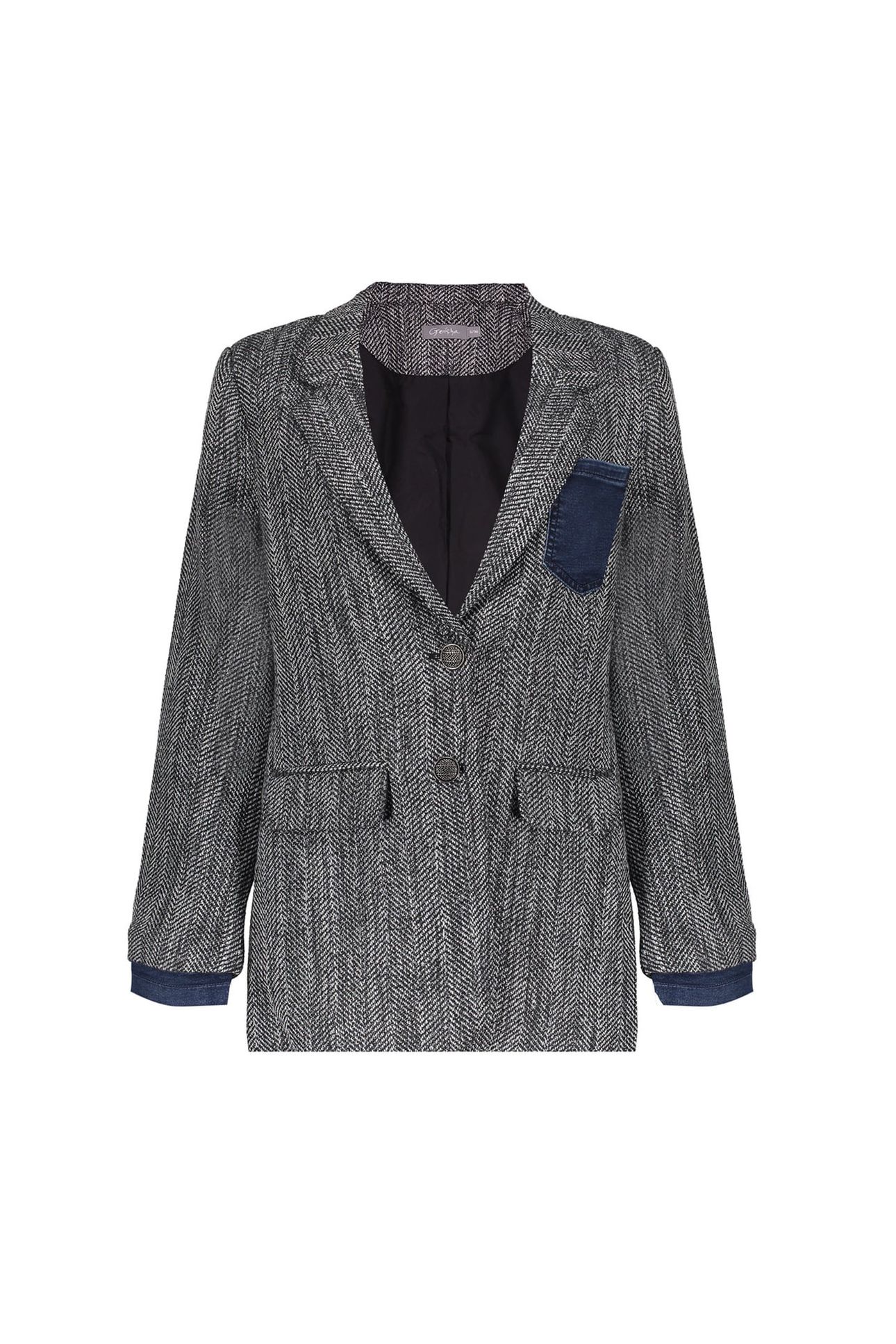 BLAZER TWEED + DENIMPOCKET ANTHRACITE + DENIMPOCKET 1