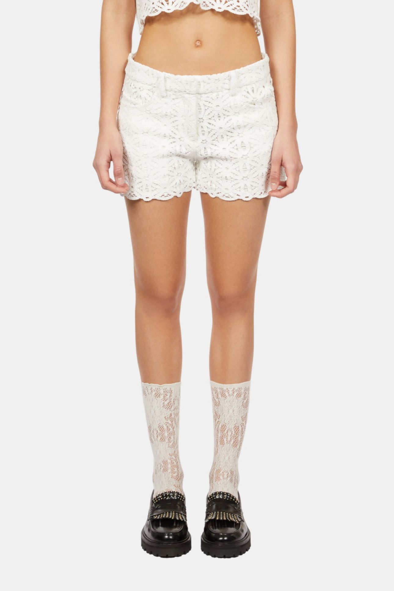 GUIPURE SHORTS WHITE 3