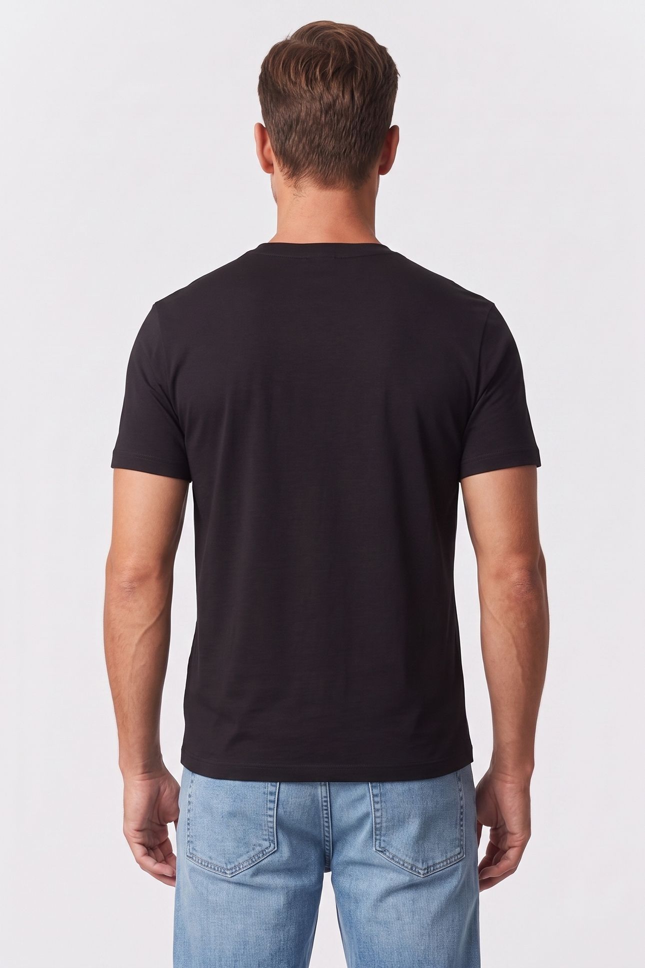 SS 30S 2TONE TEE BLACK 2