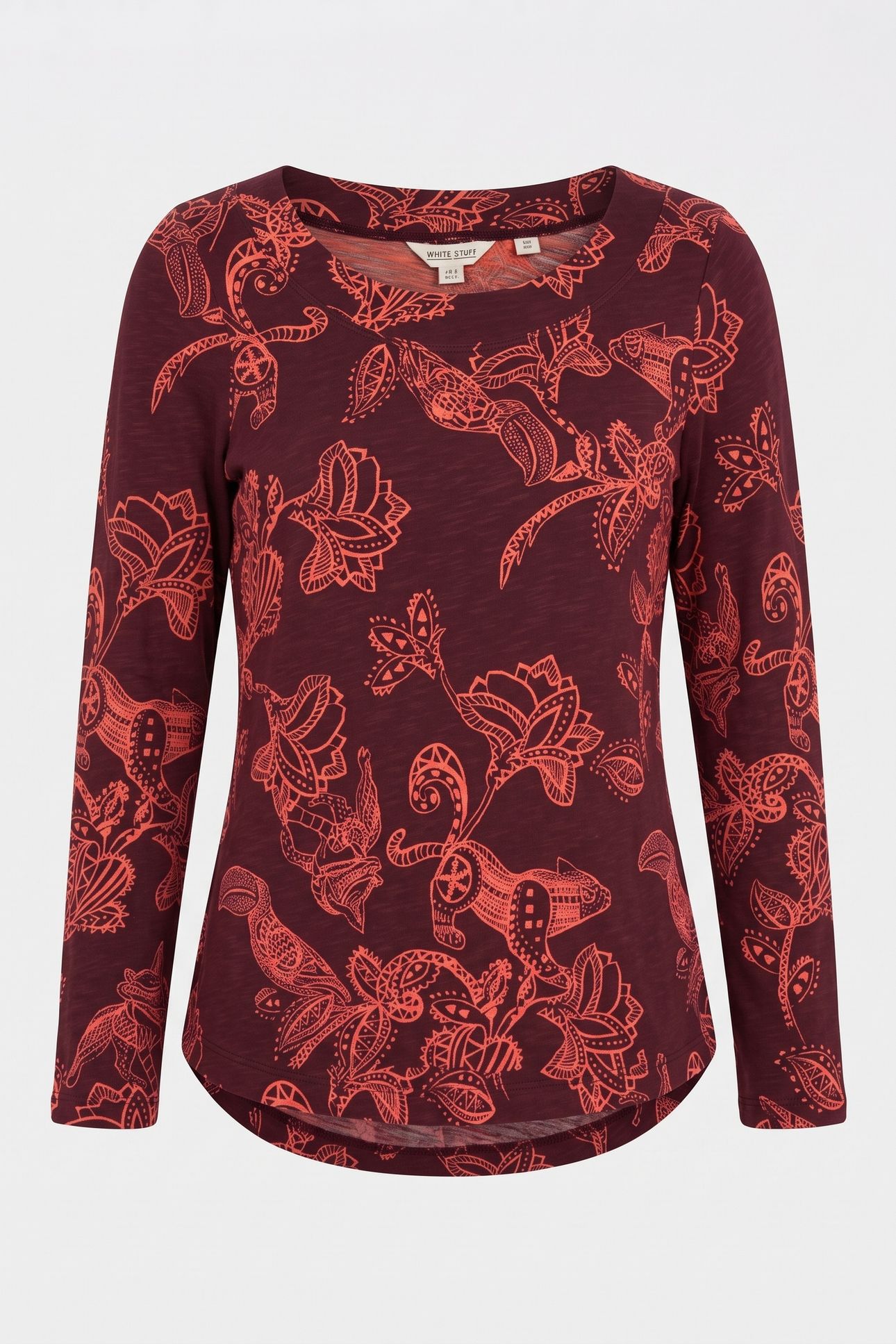 WENDY LS TEE PLUM PRINT 3